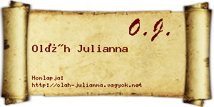 Oláh Julianna névjegykártya