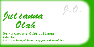 julianna olah business card